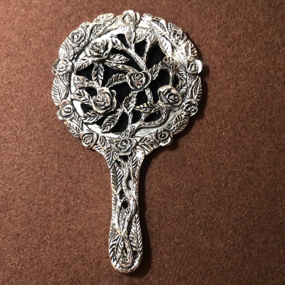 Vintage Handheld Metal Purse Mirror - Picture 6 of 6